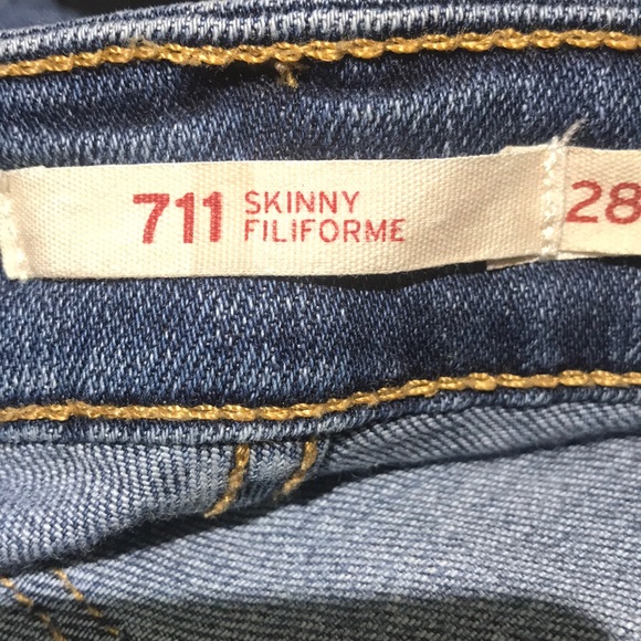 LEVI'S 711 SKINNY JEANS - DAMAGE IS DONE, size 28 - Picture 5 of 13